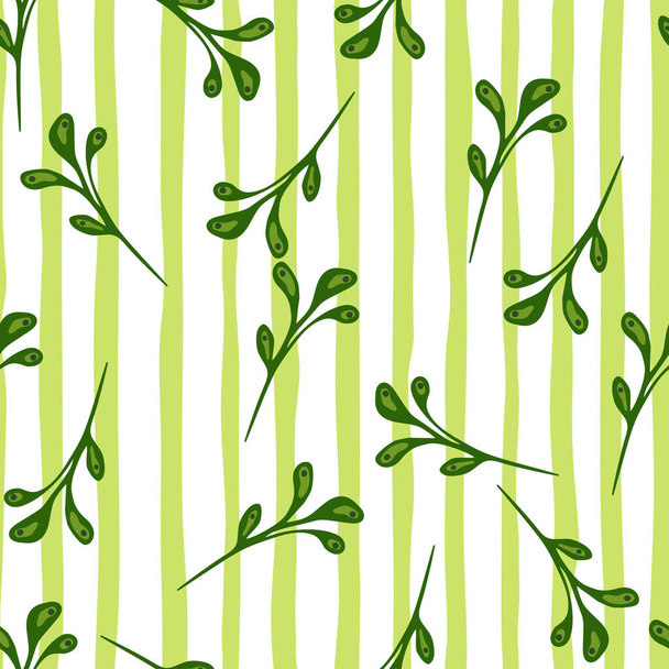 Ornado e orgânico, este padrão sem costura inspirado na natureza combina arte doodle com elementos botânicos para estampas de tecido e papel elegantes. - Vetor, Imagem
