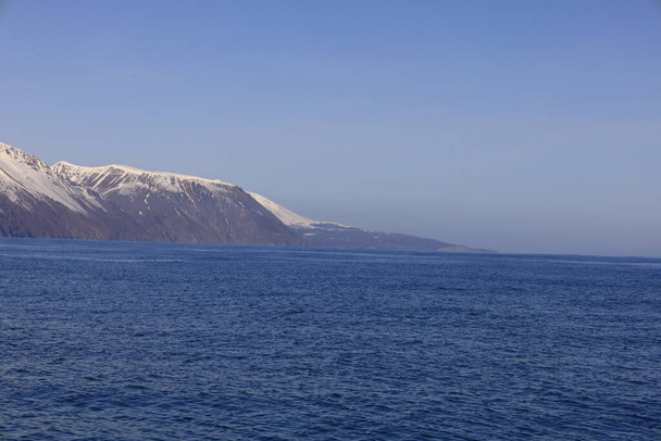 Kilátás a Skjalfandi, amely egy öböl Észak-Izlandon. - Fotó, kép