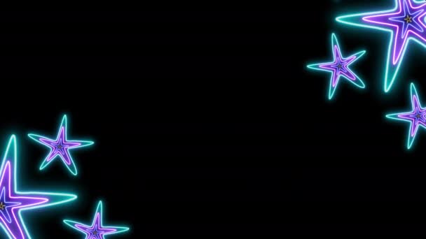 Animated Starfish Seamless Pattern Muoversi su sfondo nero Texture Design di stelle marine su sfondo bianco Summer Holiday Concept Sea Life - Filmati, video