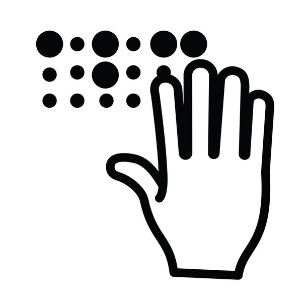Braille vak nyelv illusztráció tervezés - Vektor, kép