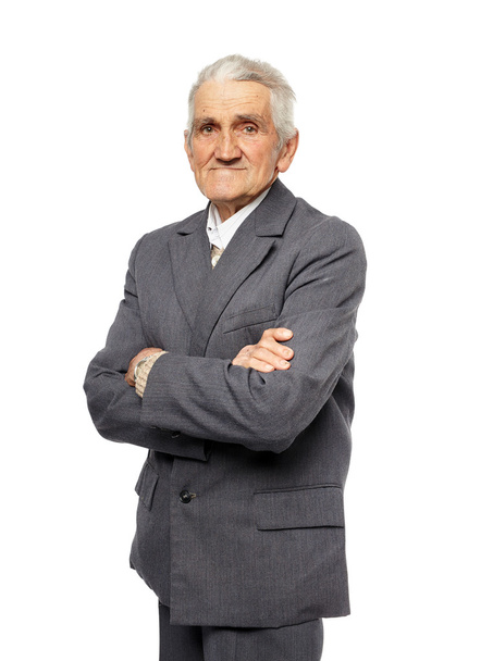 Senior man with crossed arms - Фото, зображення