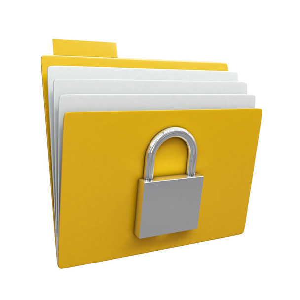 Folder with closed padlock - Photo, Image