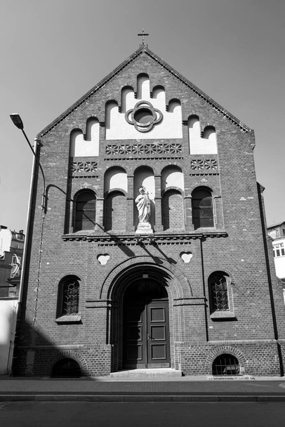 Historic, Catholic chapel in the city of Poznan, Poland,  monochrome - Photo, Image