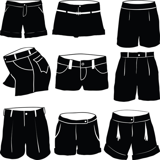 Varios pantalones cortos para mujer
 - Foto, imagen