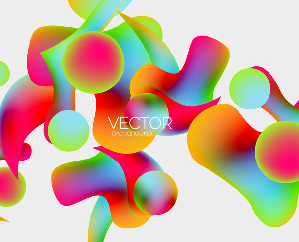 Vector abstract glowing shapes background - Vector, Image