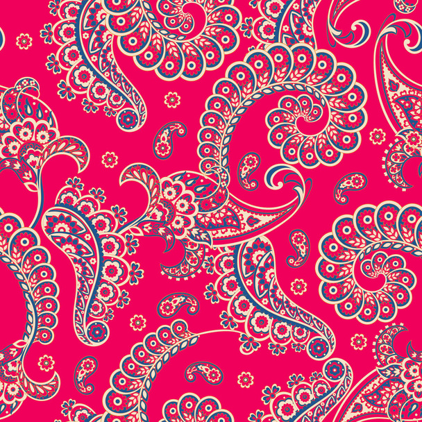 Damas Paisley motif vectoriel sans couture pour la conception de tissu. - Vecteur, image