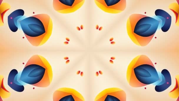 Een abstracte loop animatie met kleurrijke fractal patroonbewegingen - Video