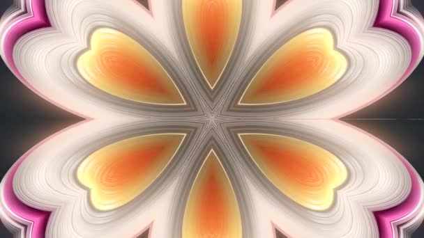 Een abstracte loop animatie met kleurrijke fractal patroonbewegingen - Video