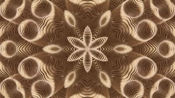 Abstract fractal bloem, Abstract caleidoscoop achtergrond, Mandala ornament bloem. - Video