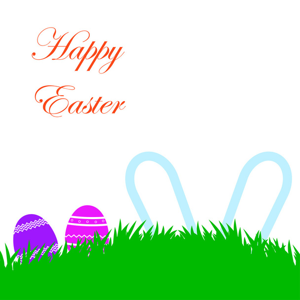 Colorful easter background, with easter bunny. - ベクター画像