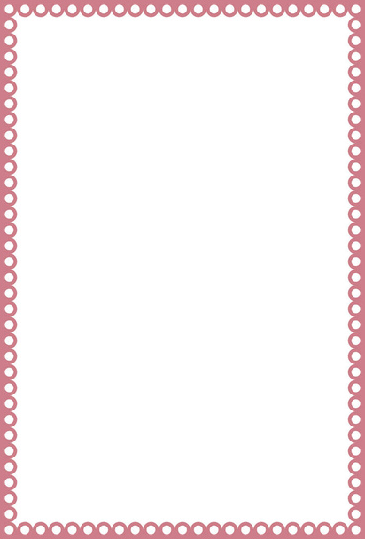 Koncepce hraničního designu růžových kruhů a tvaru obdélníku izolovaných na bílém pozadí - vektorová ilustrace - Vektor, obrázek