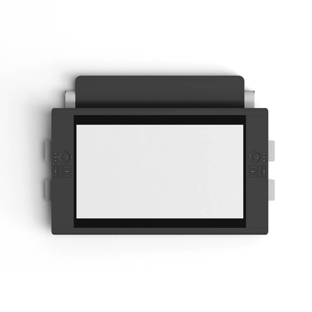 сенсорний порожній дисплей з порожнім екраном ізольовано на білому тлі для реклами Axonomic - Фото, зображення