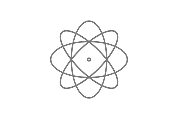 Quantenmechanik-Theorie graues Thinline-Symbol, 1px Strich, Umrisssymbol, Vektor, pixelperfektes Symbol - Vektor, Bild
