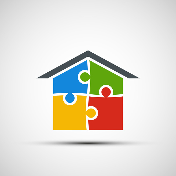 Vector real estate in the form of puzzles - Vector, Imagen
