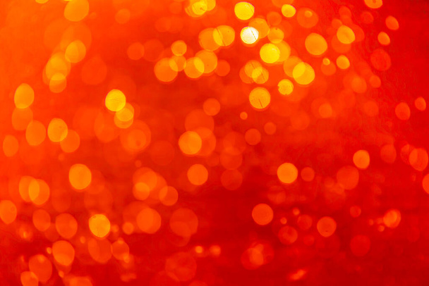 Siyah arkaplanda kırmızı ışık bokeh - Fotoğraf, Görsel