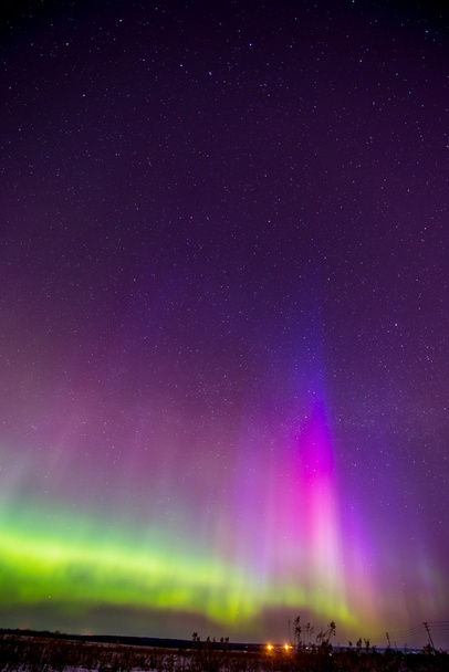Northern lights (Aurora borealis) in Russia. Izhevsk - Photo, Image
