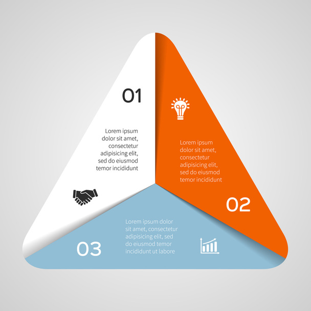 Circle triangle infographic - Vector, Image