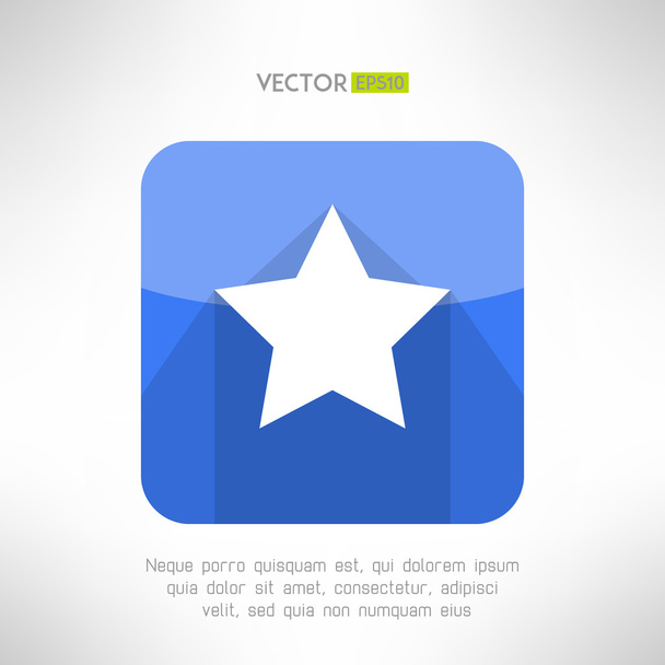 Star icon made in simple and clean modern flat design. Rating and favorite web element. Victory concept. Vector illustration. - Vector, afbeelding