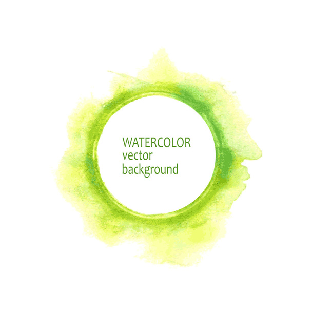 Watercolor circle hand paint on white background - ベクター画像