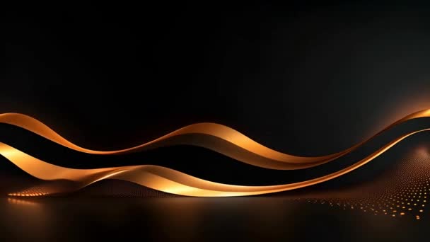 Black luxury corporate background with golden lines - Séquence, vidéo