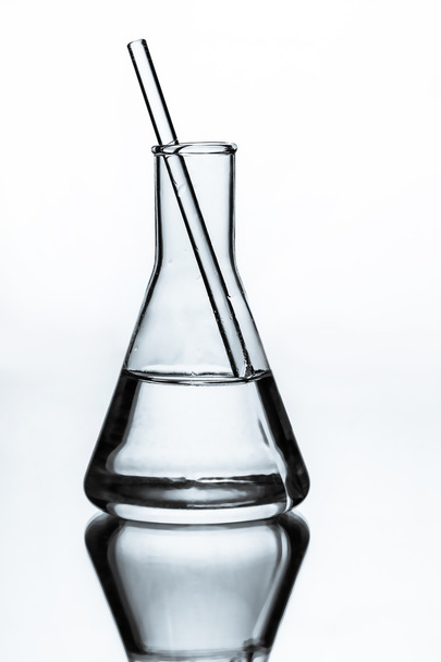 chemical glass flask closeup  - Zdjęcie, obraz
