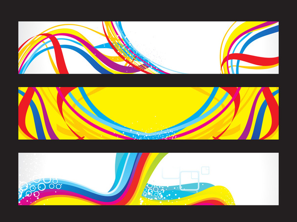 bannières web abstraites artistiques colorées
 - Vecteur, image