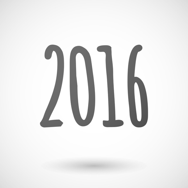 Gris 2016 número icono
 - Vector, imagen