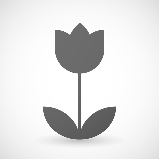 Szürke tulip ikon - Vektor, kép
