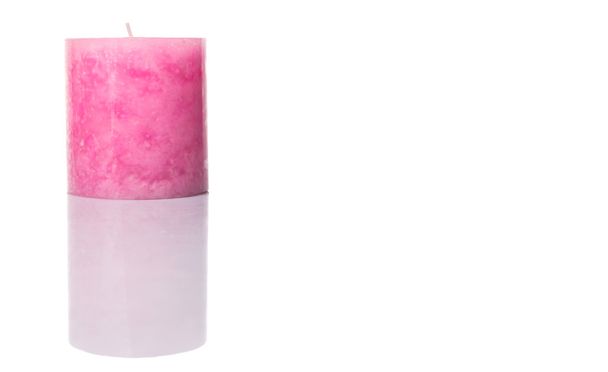 Vela aromática de color rosa
 - Foto, Imagen