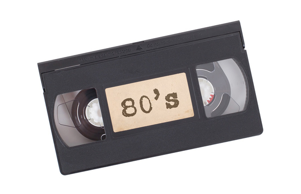 Retro video kaset üzerine beyaz izole - Fotoğraf, Görsel