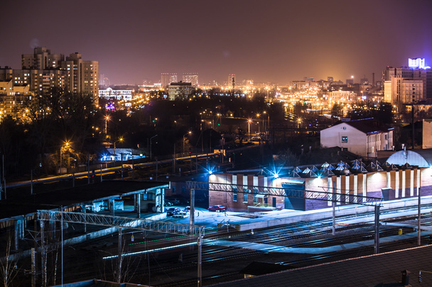Night city from high point - Valokuva, kuva
