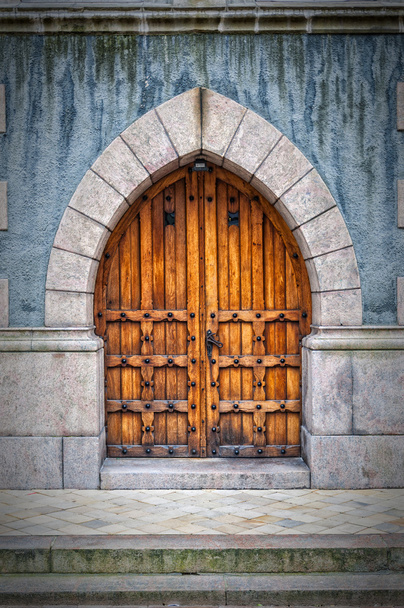 Ahşap kemerli kapılar - Fotoğraf, Görsel