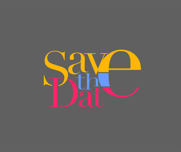 Save The Date Banner για γαμήλια πρόσκληση επιχειρήσεων, μάρκετινγκ και διαφήμισης. Εικονογράφηση διανύσματος. - Διάνυσμα, εικόνα