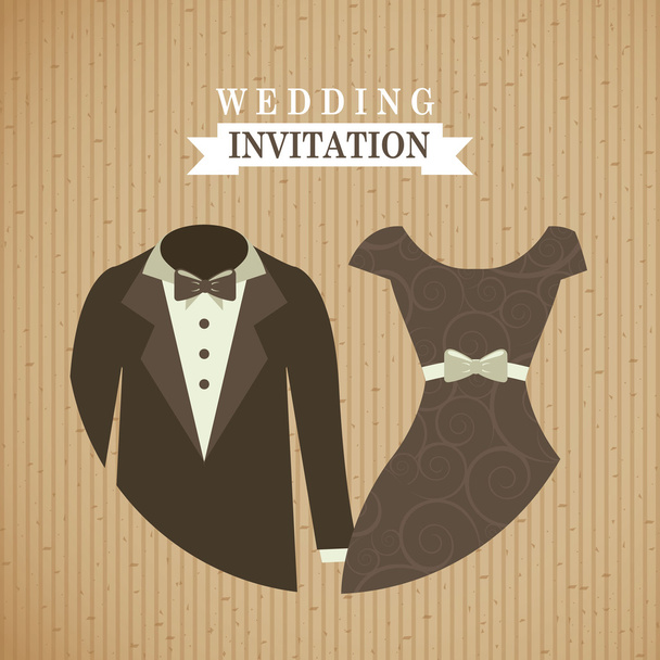Invitation de mariage - Vecteur, image