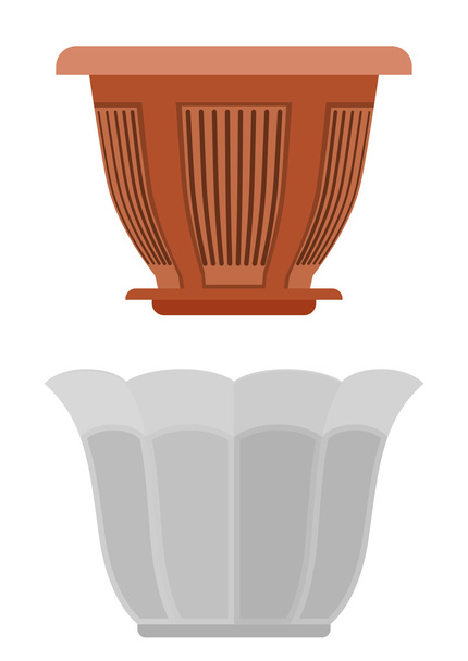 Pot for flowerpot flower - Vector, imagen