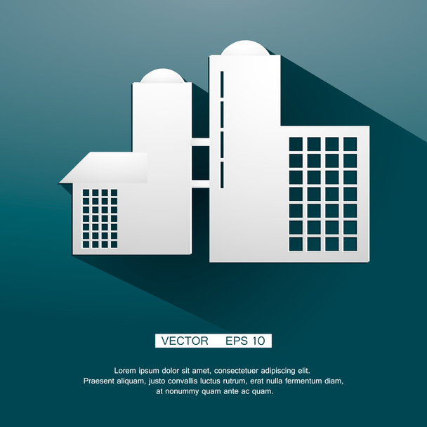 Icon of plant industrial production. Vector illustration eps 10 - Wektor, obraz