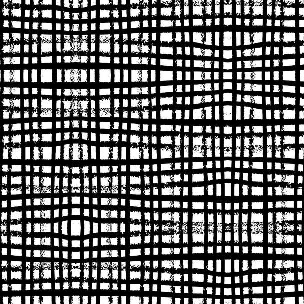 Abstracte naadloze patroon gemaakt met inkt - Vector, afbeelding