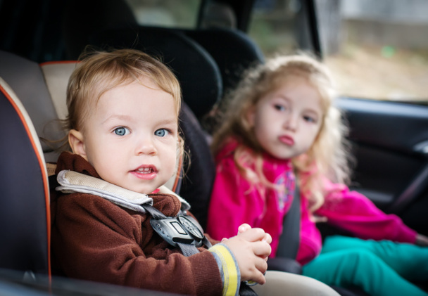 small children in car seats in the car - Photo, Image