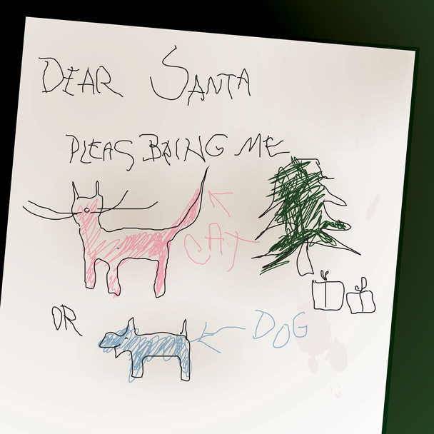 サンタへの手紙 - ベクター画像