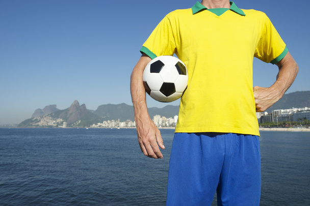 Brazilian Football Player in Team Brazil Kit Rio - Fotó, kép