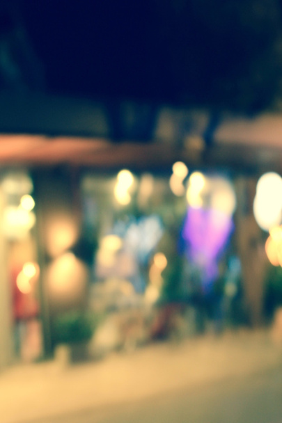 Blurred of restaurant at night - Photo, Image