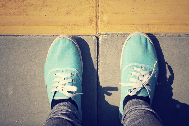 Zapatillas con sombra
 - Foto, imagen