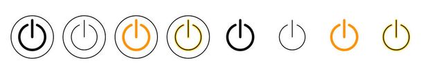 Power icon set vector. Power Switch sign and symbol. Electric power - Vector, Image