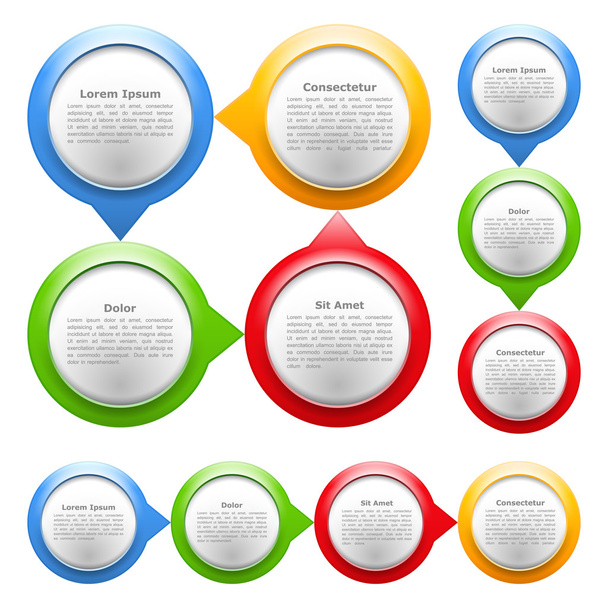 Círculos coloridos para texto
 - Vector, Imagen