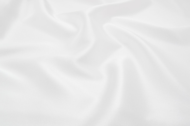 weißer Satinstoff als Hintergrund - Foto, Bild