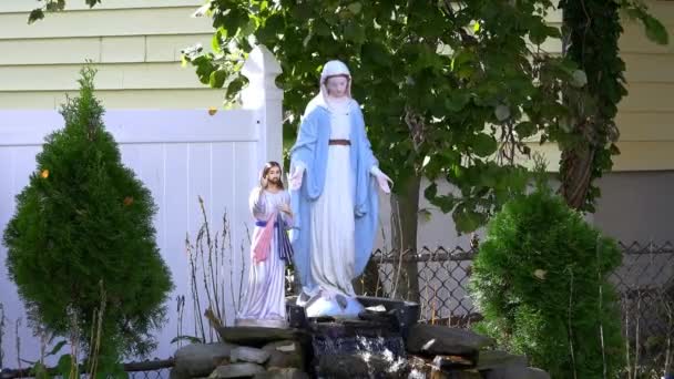 Statue of Madonna and Jesus - Footage, Video