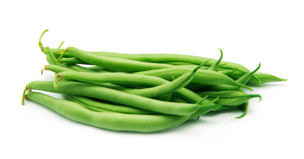 Few green french beans isolated on the white background - Photo, Image