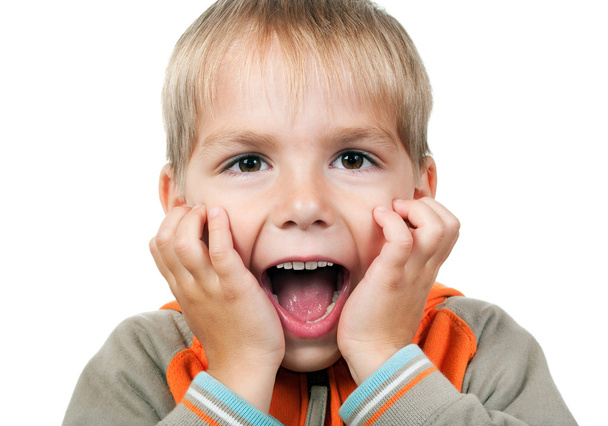 Child expressing surprise - Φωτογραφία, εικόνα