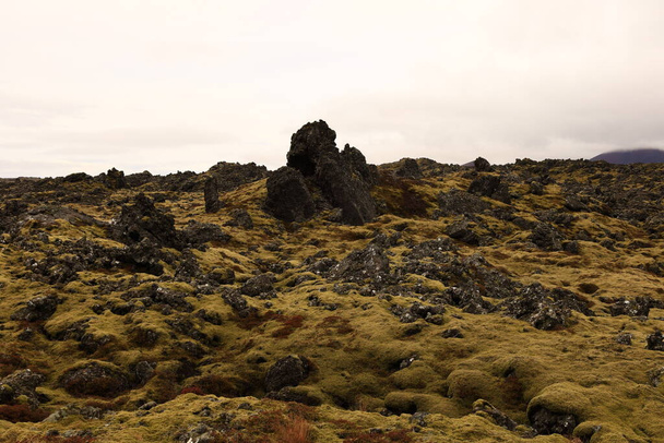Берсерки - это лавинное поле в Исландии. Расположен на полуострове Снфельснес  - Фото, изображение