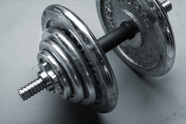 Old steel dumbbell - Photo, Image